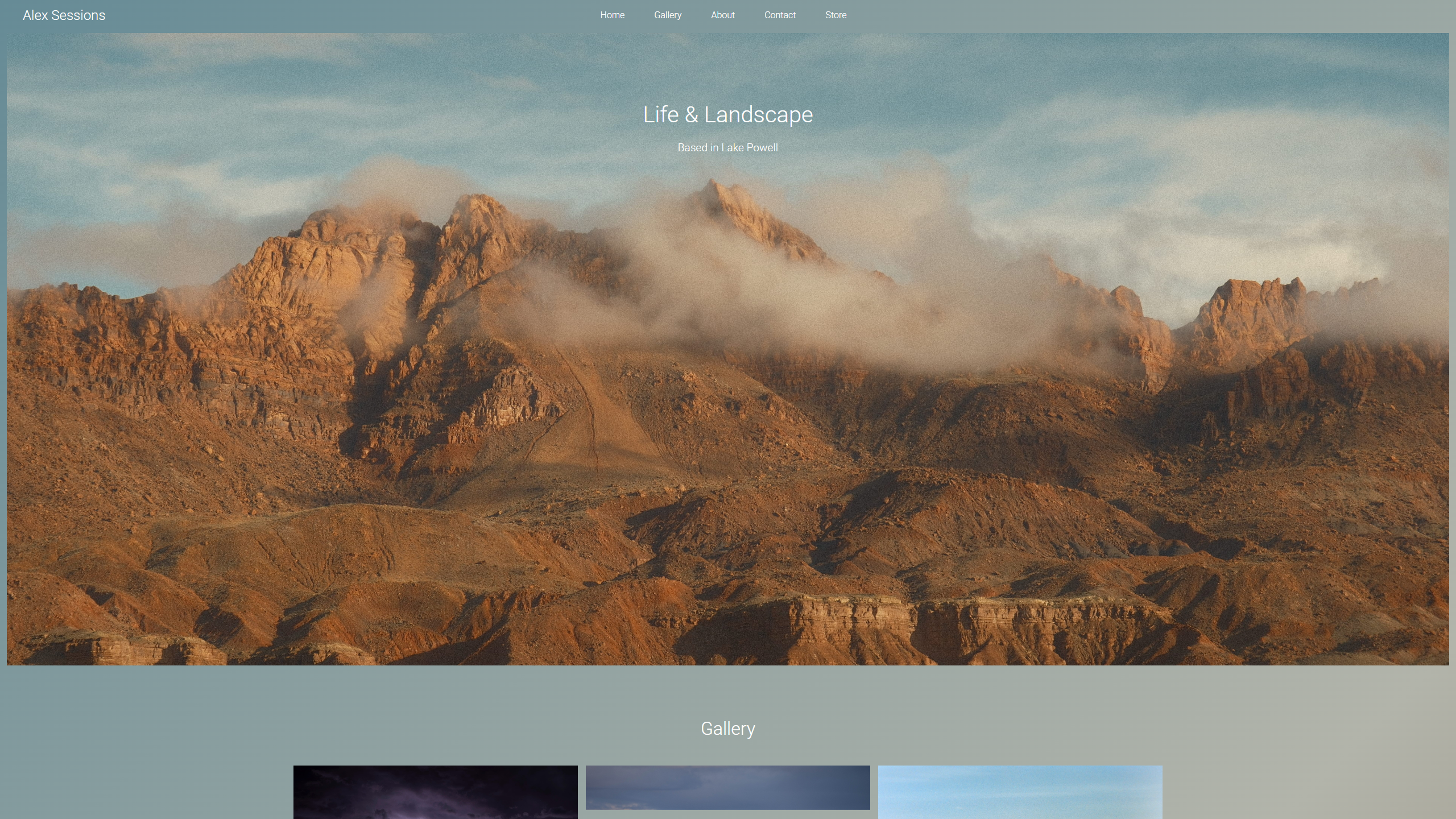 Screenshot of Photography Portfolio
