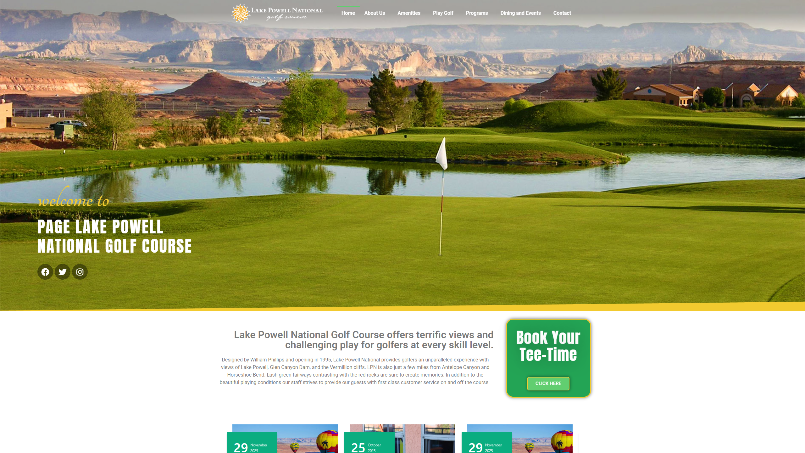 Screenshot of Lake Powell National Golf Course