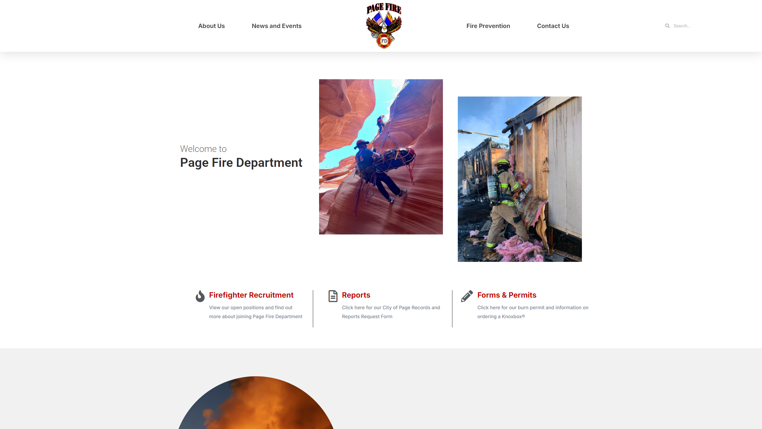 Screenshot of Page Fire Department